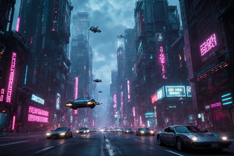 赛博朋克风格未来城市